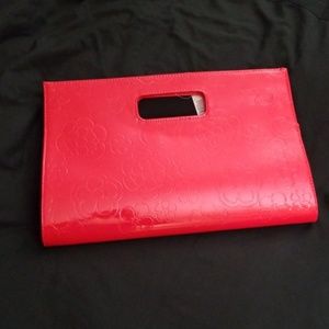 Red, (envelope) clutch purse